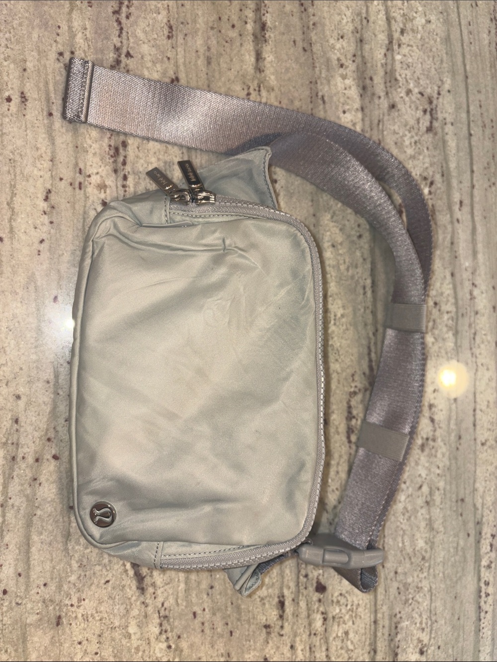 lululemon athletica taupe gray crossbody sling bag XL 2